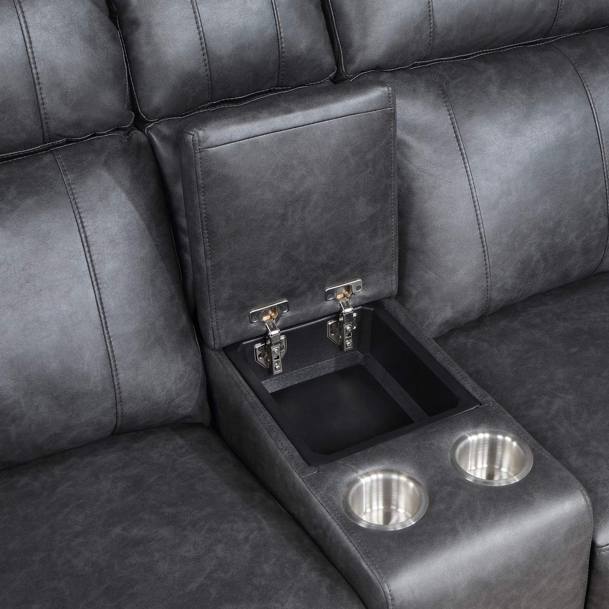 9488GY-2 Granville Double Reclining Love Seat with Center Console
