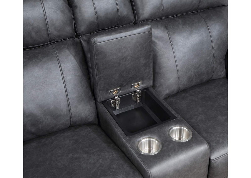 9488GY-2 Granville Double Reclining Love Seat with Center Console