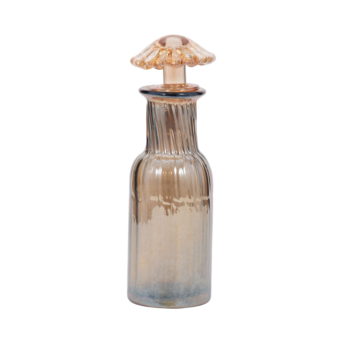 13" Igor Mushroom Glass Bottle - Orange