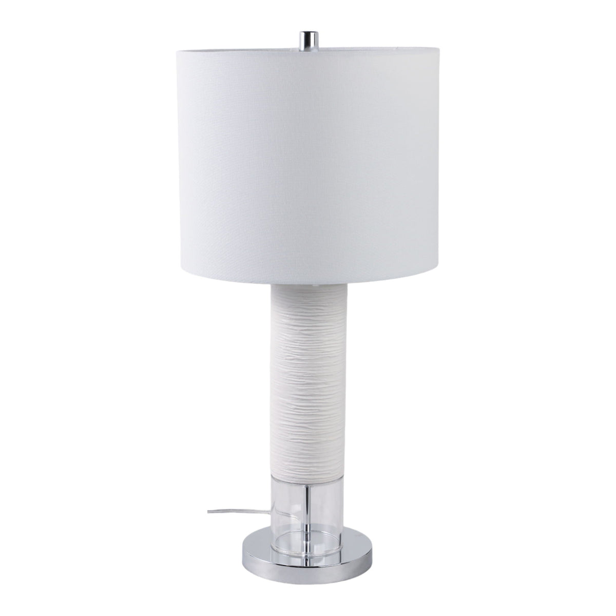 27" Ceramic Table Lamp - White