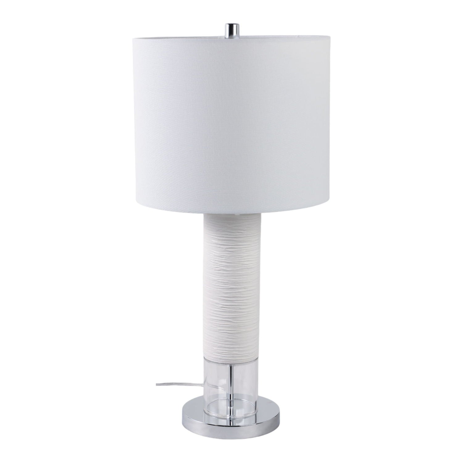 27" Ceramic Table Lamp - White