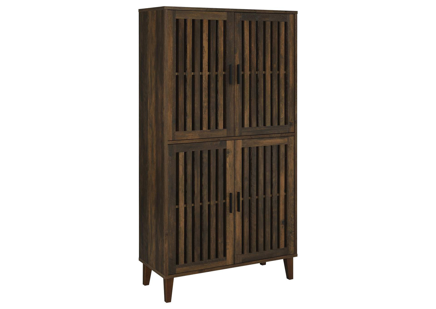 Elouise 4-door Engineered Wood Tall Accent Cabinet Dark Pine