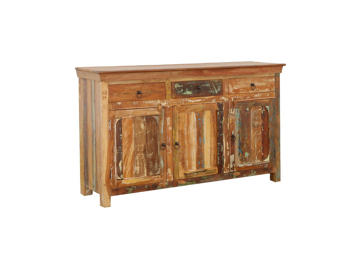 Harper 3-door Solid Reclaimed Wood Accent Cabinet Brown