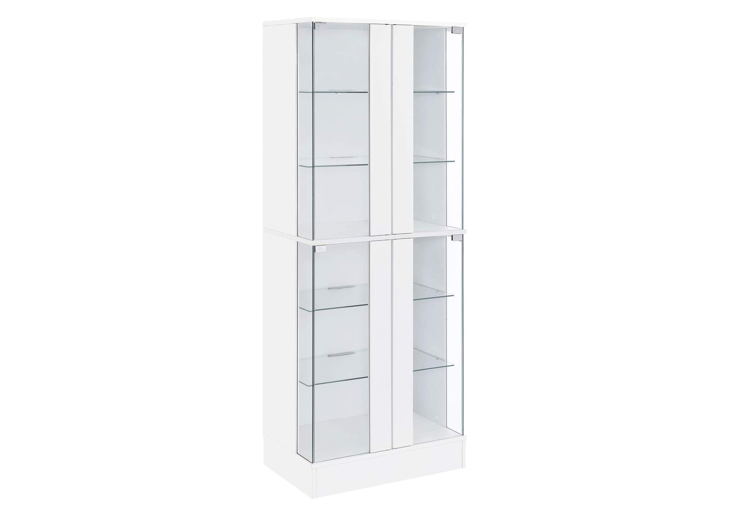 Cabra 4-door LED Curio Display Cabinet White High Gloss