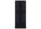 950398 Cabra 4-door LED Curio Display Cabinet Black High Gloss