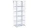 950399 Aero 5-shelf Display Curio Cabinet with LED Lighting White