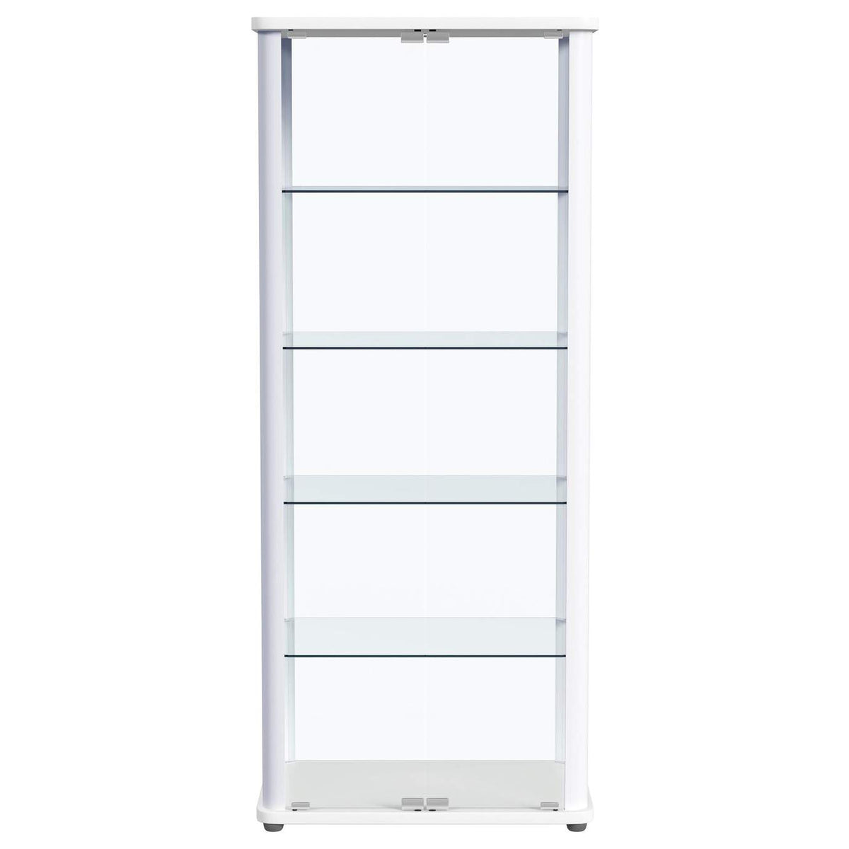 950399 Aero 5-shelf Display Curio Cabinet with LED Lighting White