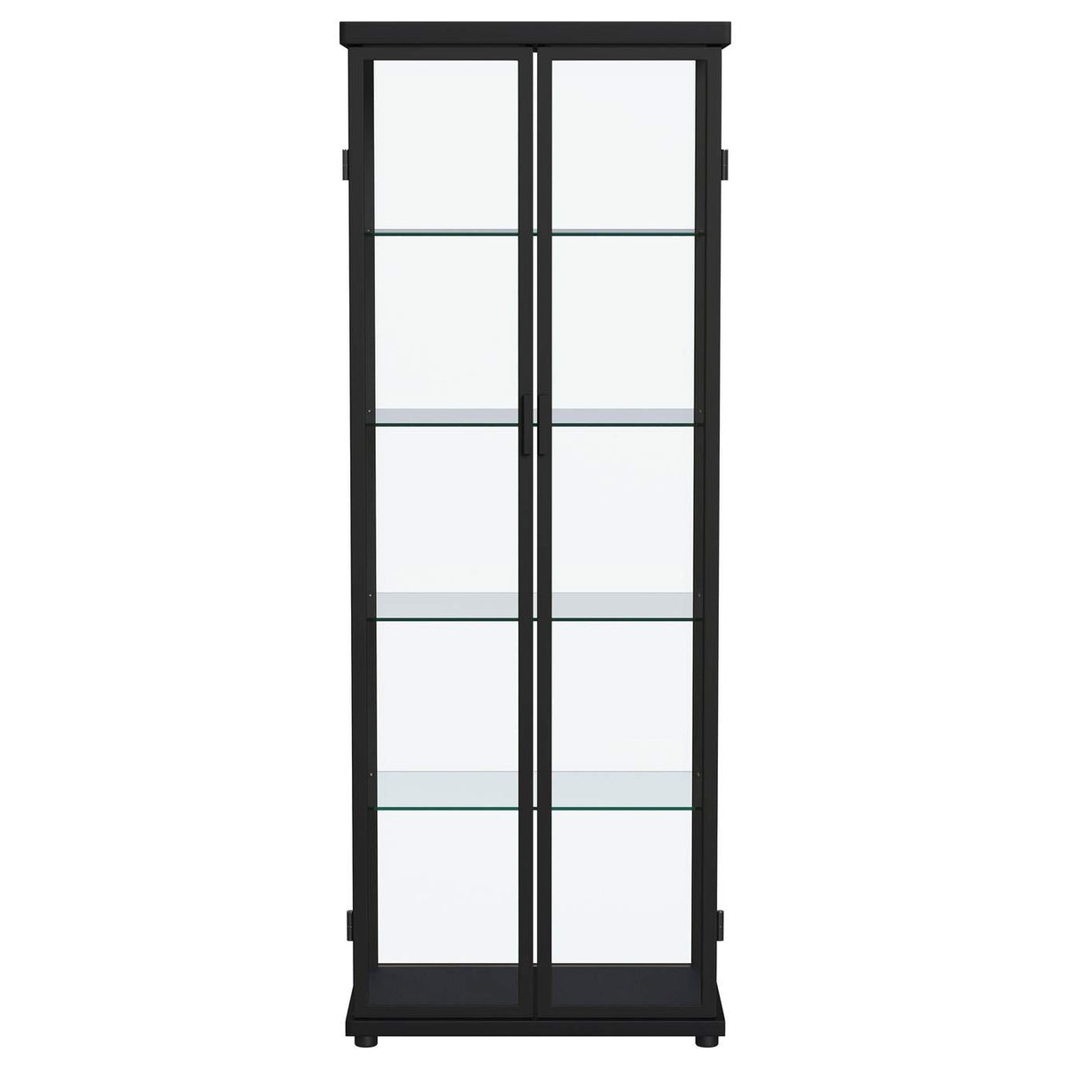 950400 Aero 4-shelf Display Curio Cabinet with LED Lighting Black