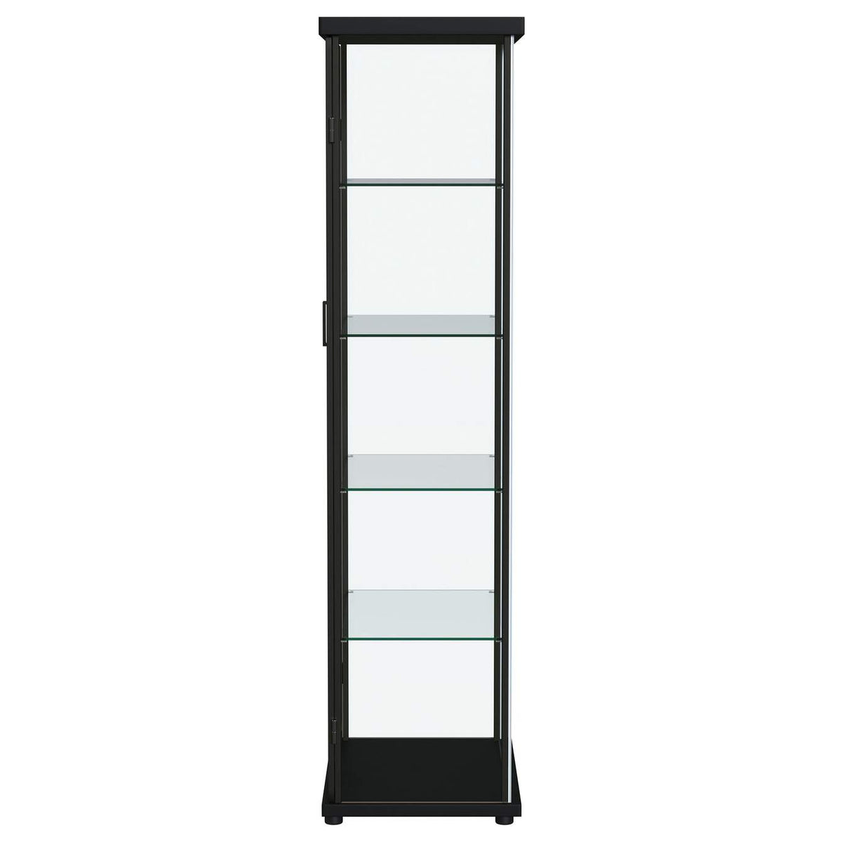 950400 Aero 4-shelf Display Curio Cabinet with LED Lighting Black