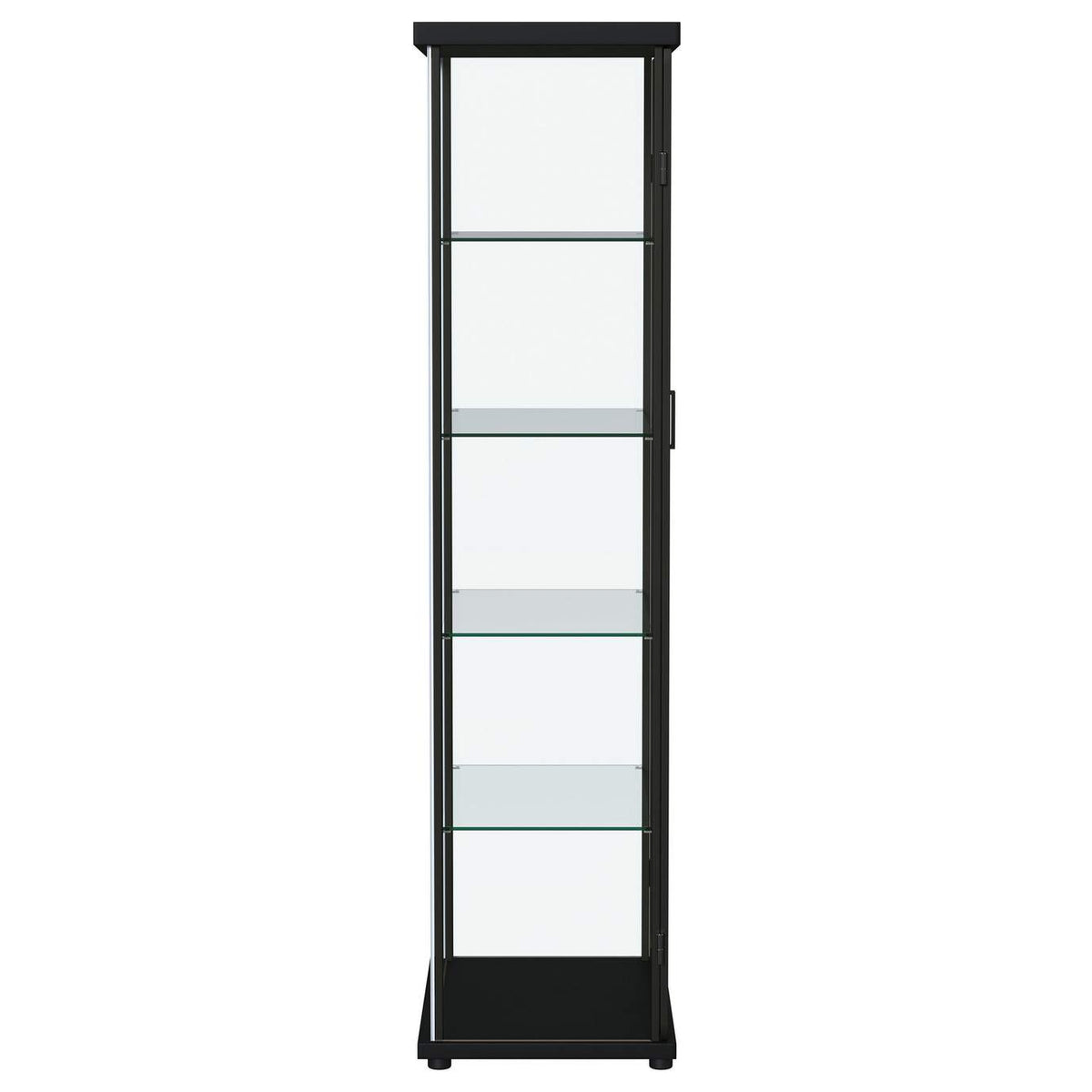 950400 Aero 4-shelf Display Curio Cabinet with LED Lighting Black