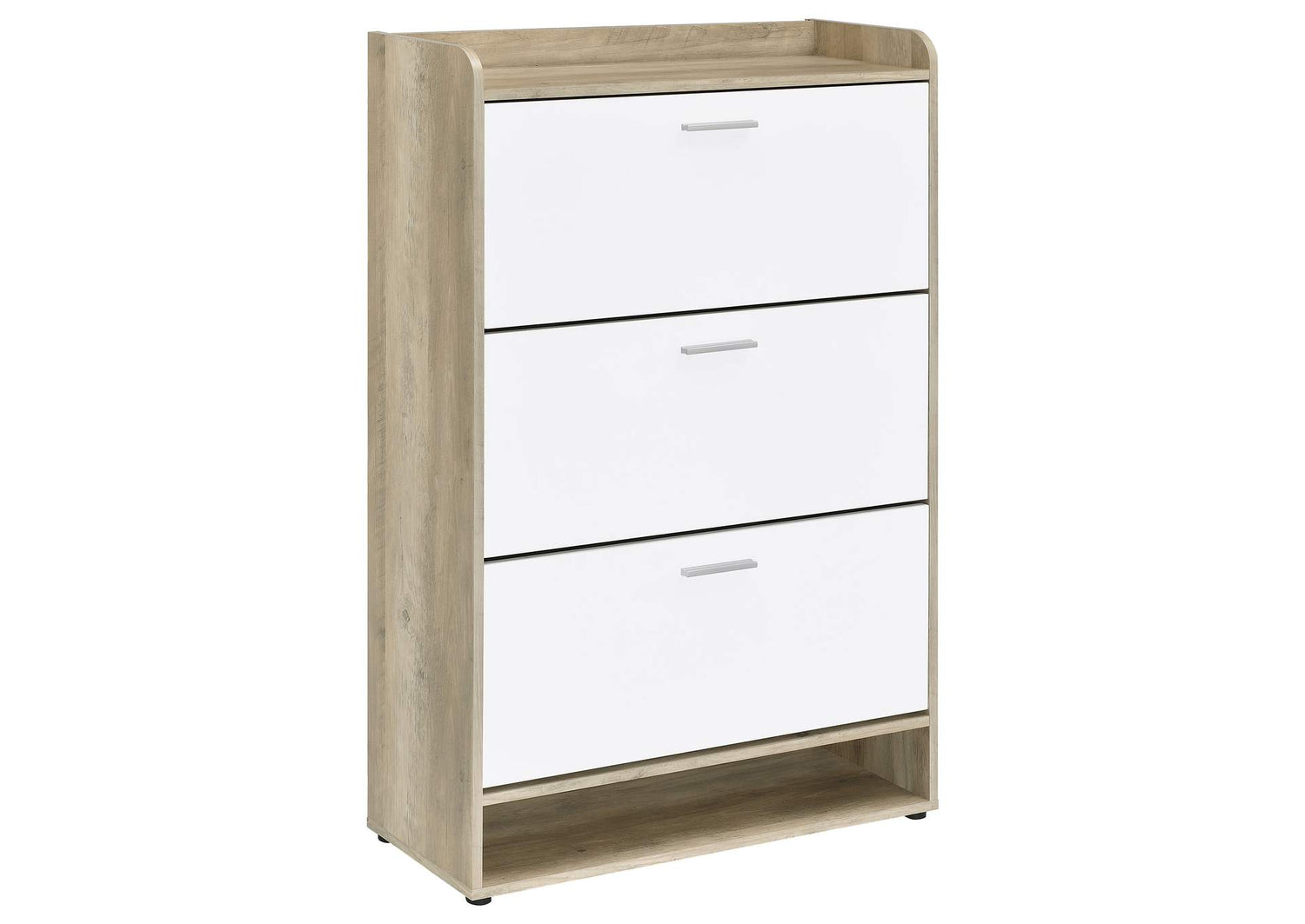 Denia 3-tier Engineered Wood Shoe Cabinet White