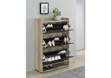 950404 Denia 3-tier Engineered Wood Shoe Cabinet Grey