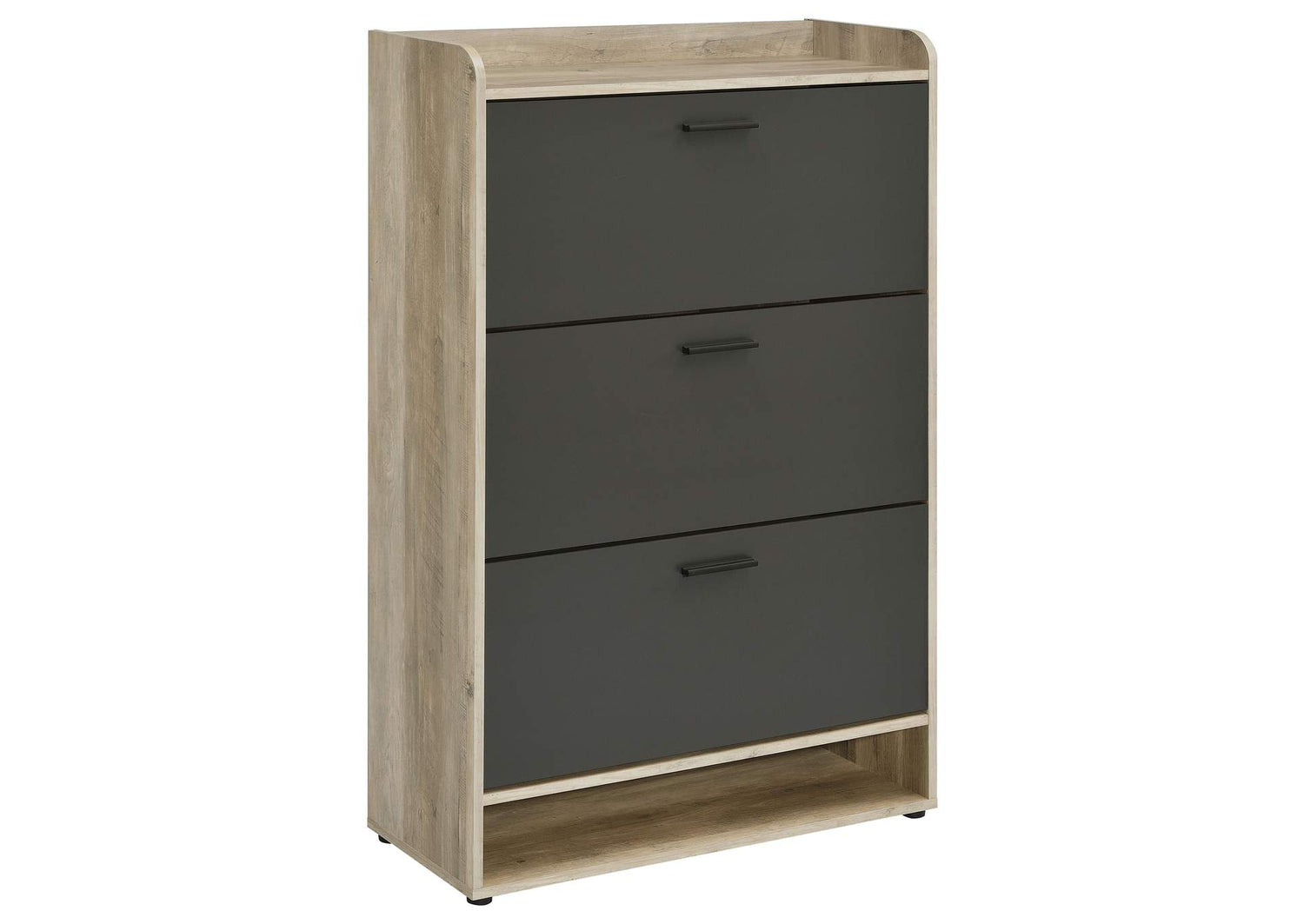 Denia 3-tier Engineered Wood Shoe Cabinet Grey