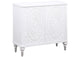 950411 Cardella 2-door Mandala Accent Cabinet Distressed White