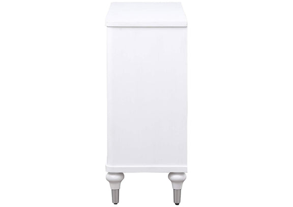 950411 Cardella 2-door Mandala Accent Cabinet Distressed White