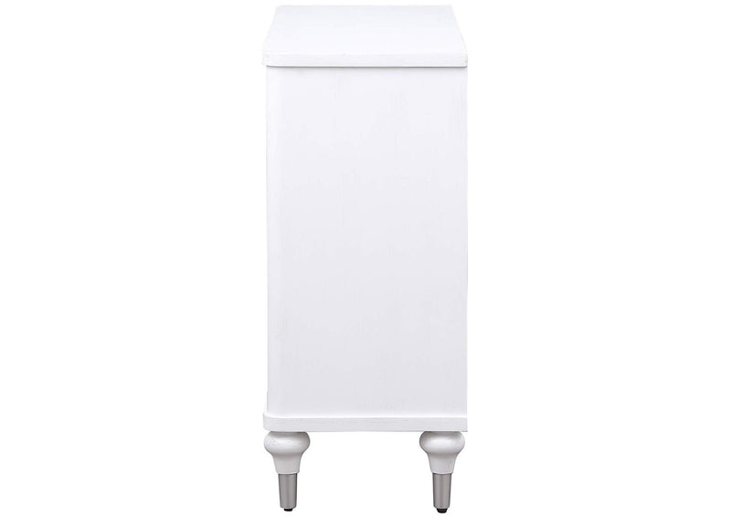 950411 Cardella 2-door Mandala Accent Cabinet Distressed White