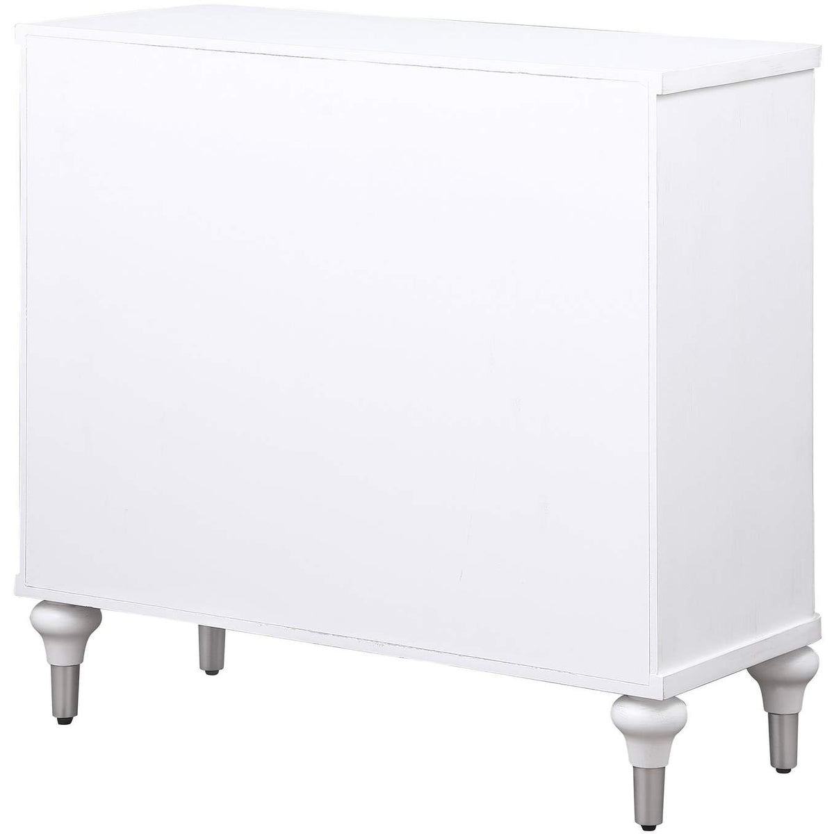 950411 Cardella 2-door Mandala Accent Cabinet Distressed White
