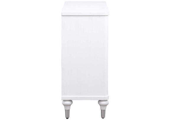 950411 Cardella 2-door Mandala Accent Cabinet Distressed White