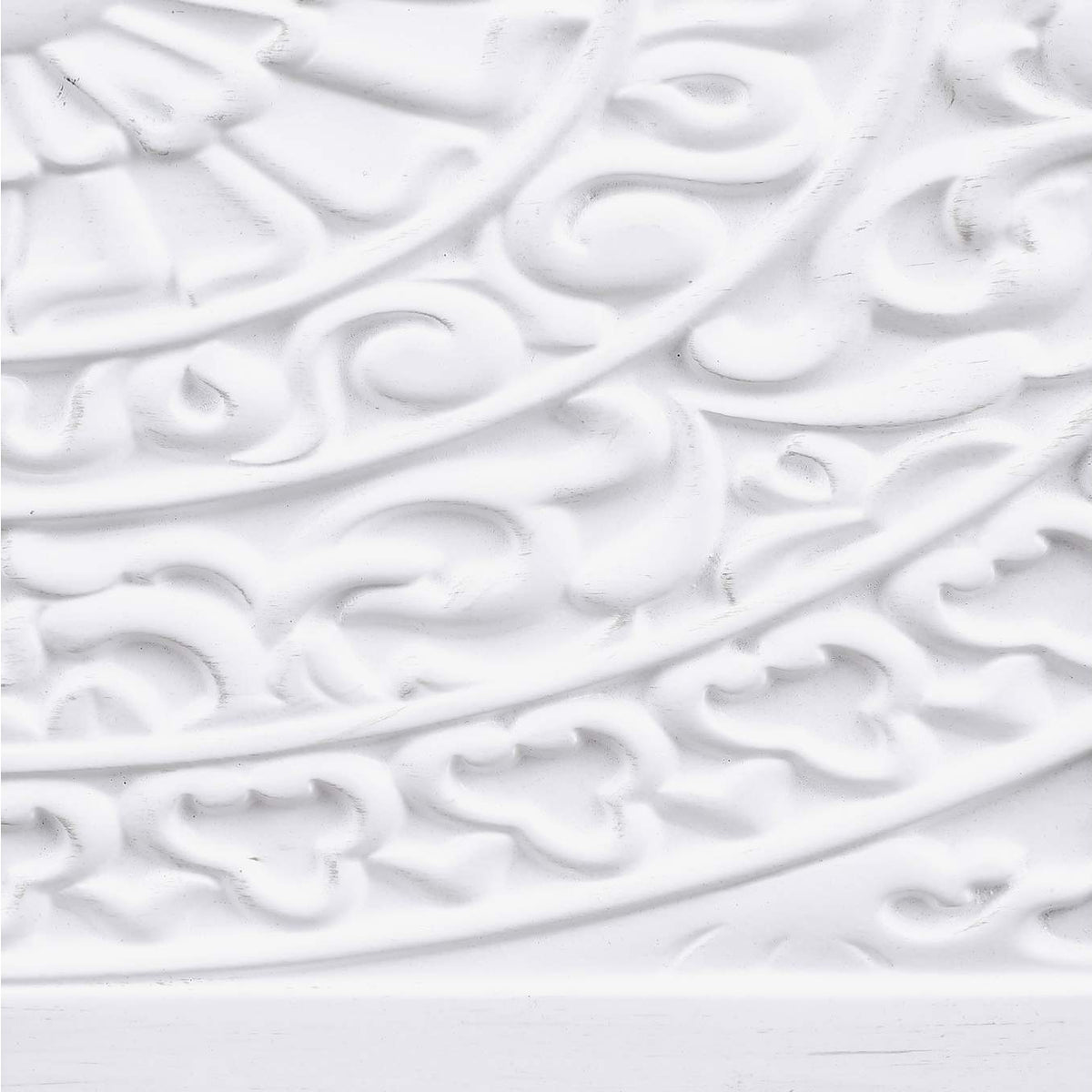 950411 Cardella 2-door Mandala Accent Cabinet Distressed White