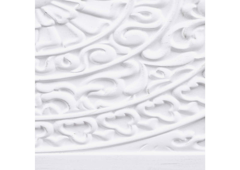 950411 Cardella 2-door Mandala Accent Cabinet Distressed White