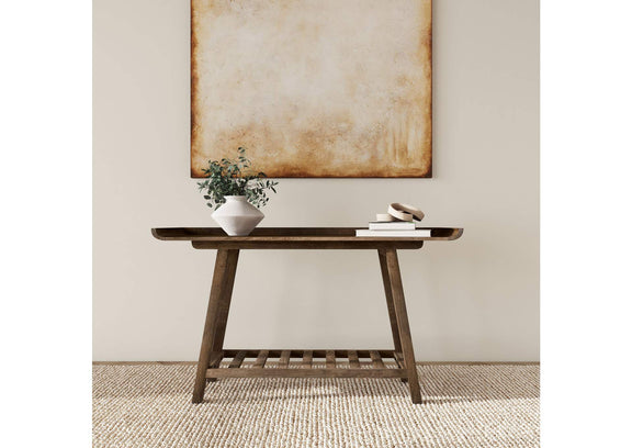 950415 Ornelas 46-inch Console Table with Slatted Shelf Mango Brown
