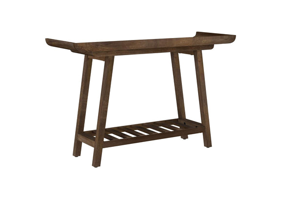 950415 Ornelas 46-inch Console Table with Slatted Shelf Mango Brown
