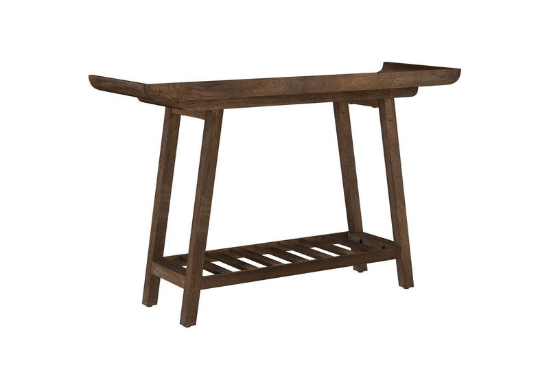 950415 Ornelas 46-inch Console Table with Slatted Shelf Mango Brown