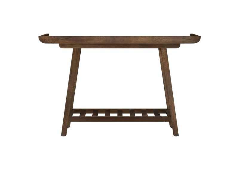 950415 Ornelas 46-inch Console Table with Slatted Shelf Mango Brown