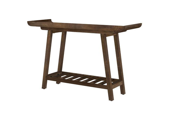 950415 Ornelas 46-inch Console Table with Slatted Shelf Mango Brown