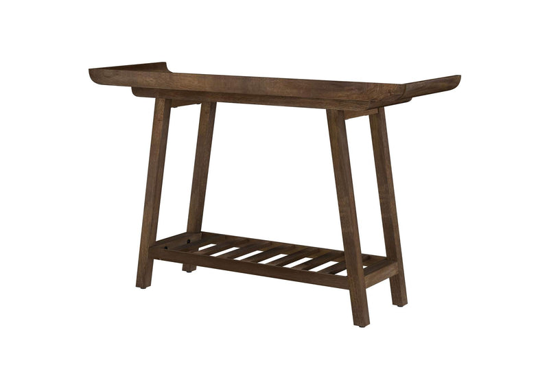 950415 Ornelas 46-inch Console Table with Slatted Shelf Mango Brown