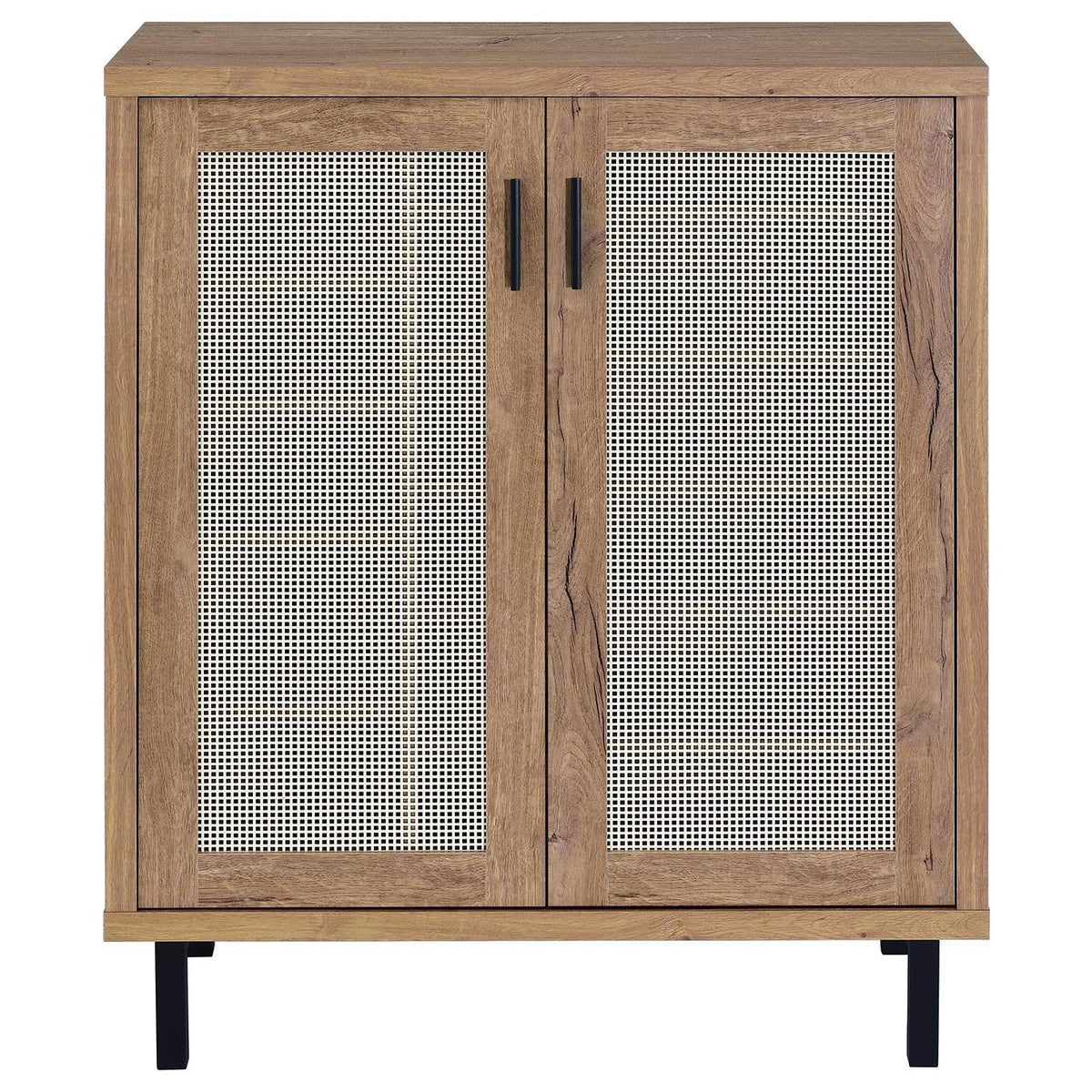 950421 Teller 2-door Shoe Storage Cabinet Natural Oak