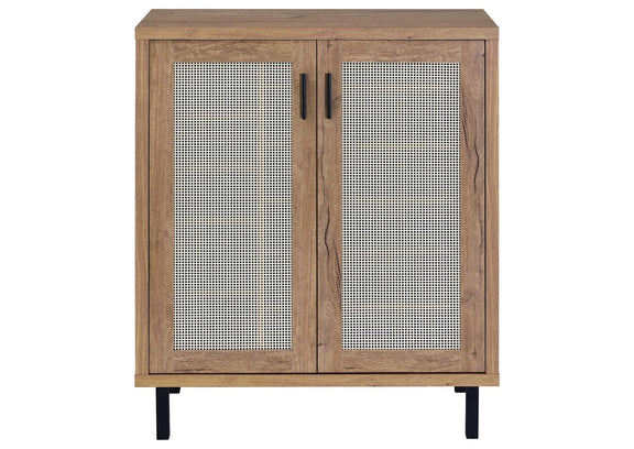 950421 Teller 2-door Shoe Storage Cabinet Natural Oak