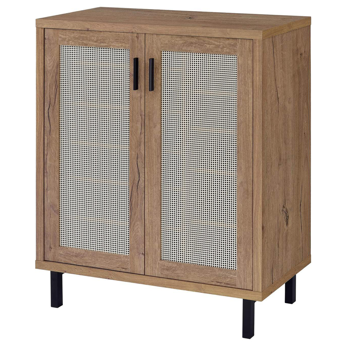 950421 Teller 2-door Shoe Storage Cabinet Natural Oak
