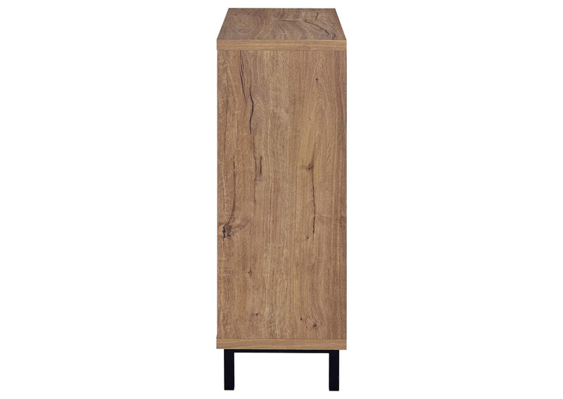 950421 Teller 2-door Shoe Storage Cabinet Natural Oak