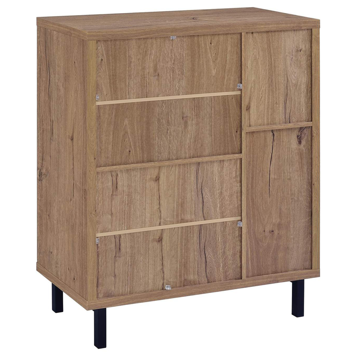 950421 Teller 2-door Shoe Storage Cabinet Natural Oak