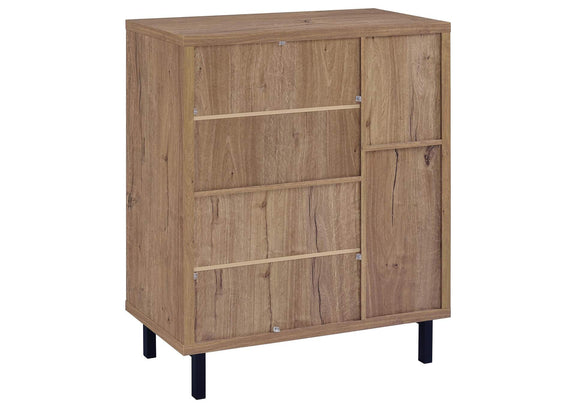 950421 Teller 2-door Shoe Storage Cabinet Natural Oak