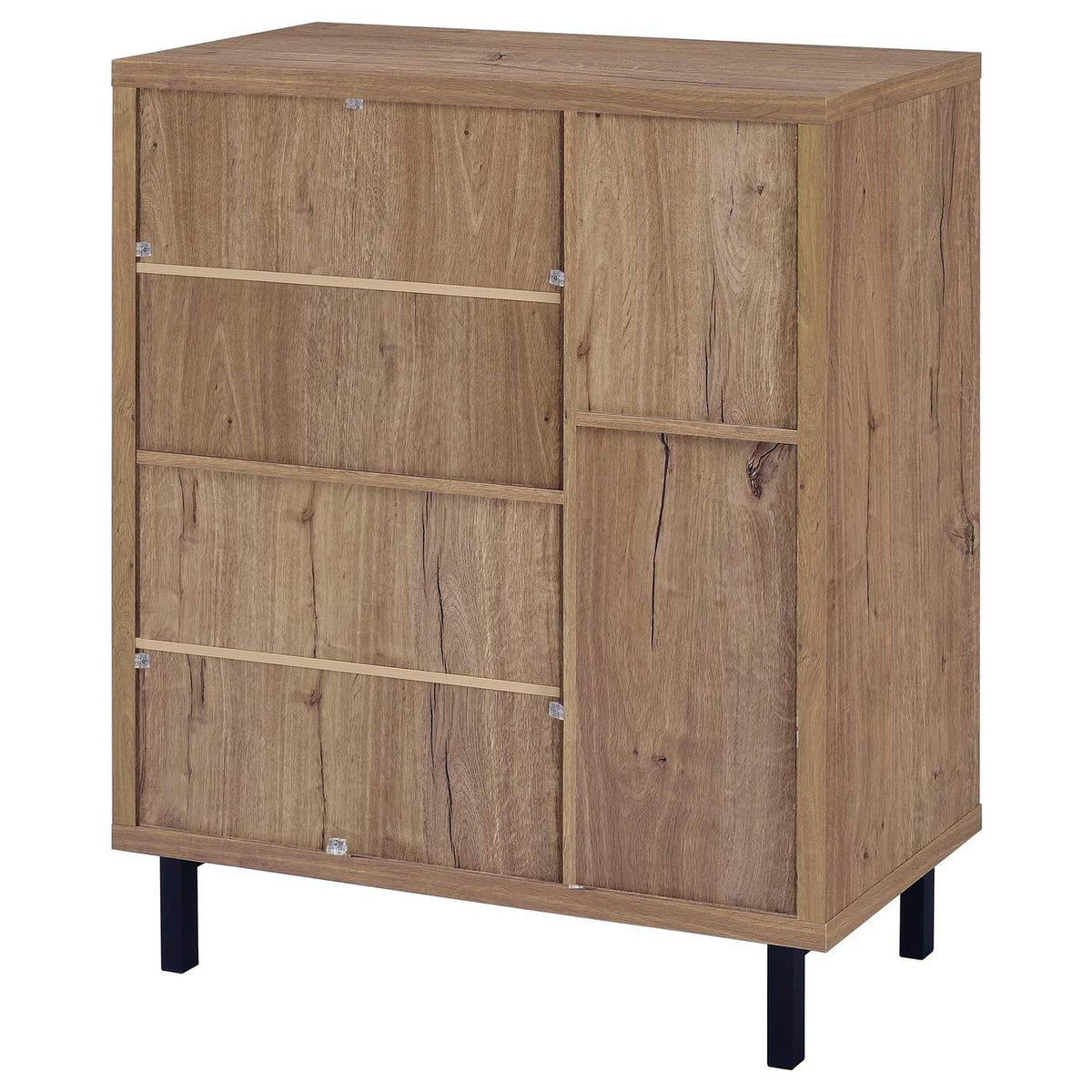 950421 Teller 2-door Shoe Storage Cabinet Natural Oak