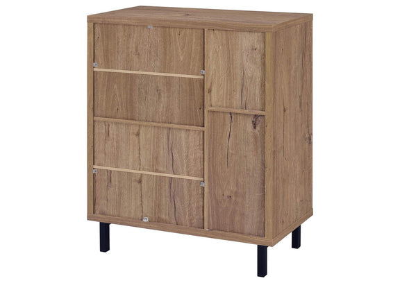 950421 Teller 2-door Shoe Storage Cabinet Natural Oak