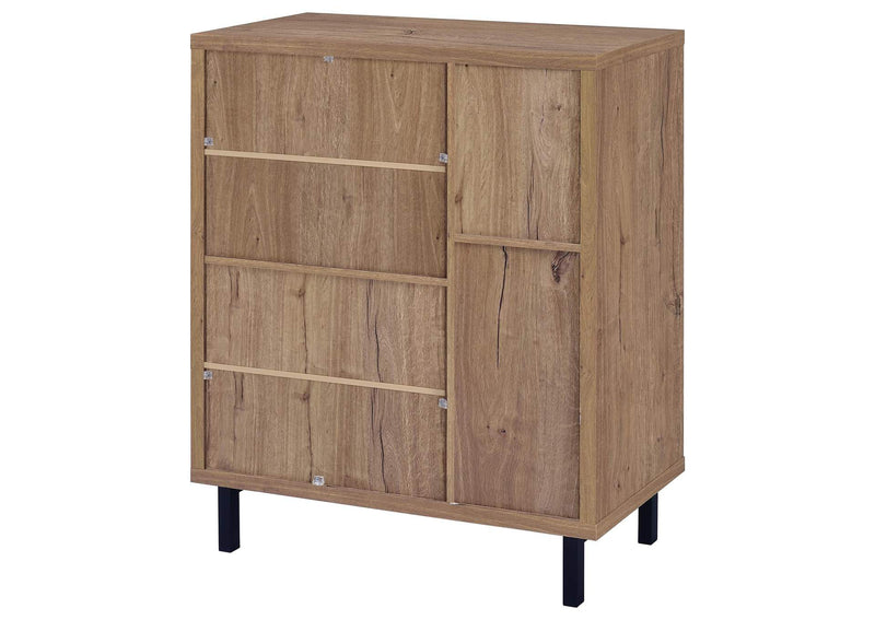 950421 Teller 2-door Shoe Storage Cabinet Natural Oak