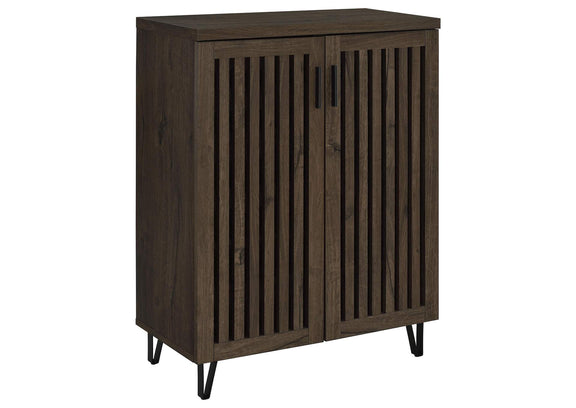 950423 Brixton 2-door Entryway Shoe Storage Cabinets Smoked Oak