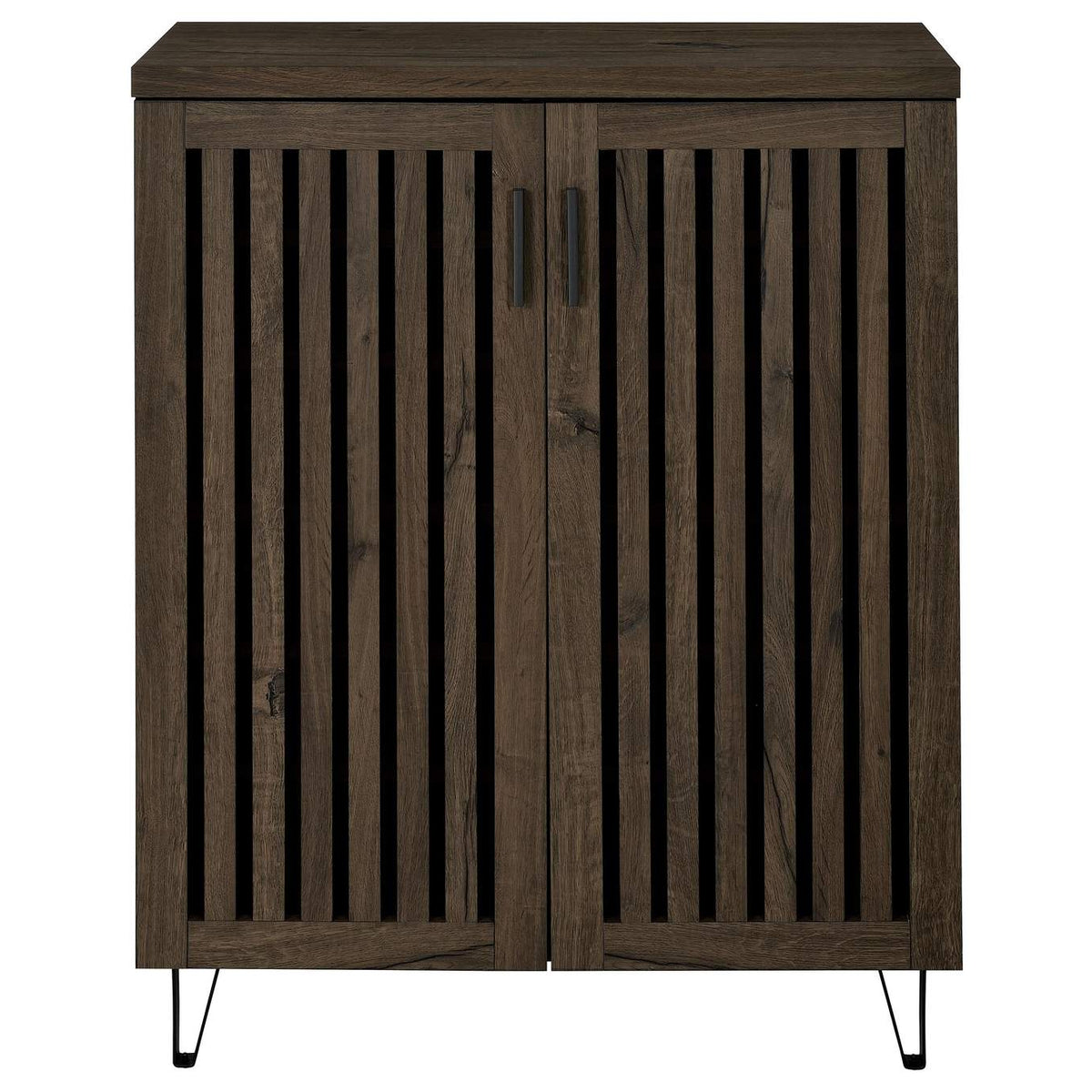 950423 Brixton 2-door Entryway Shoe Storage Cabinets Smoked Oak