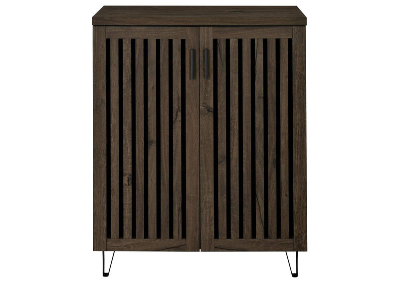 950423 Brixton 2-door Entryway Shoe Storage Cabinets Smoked Oak