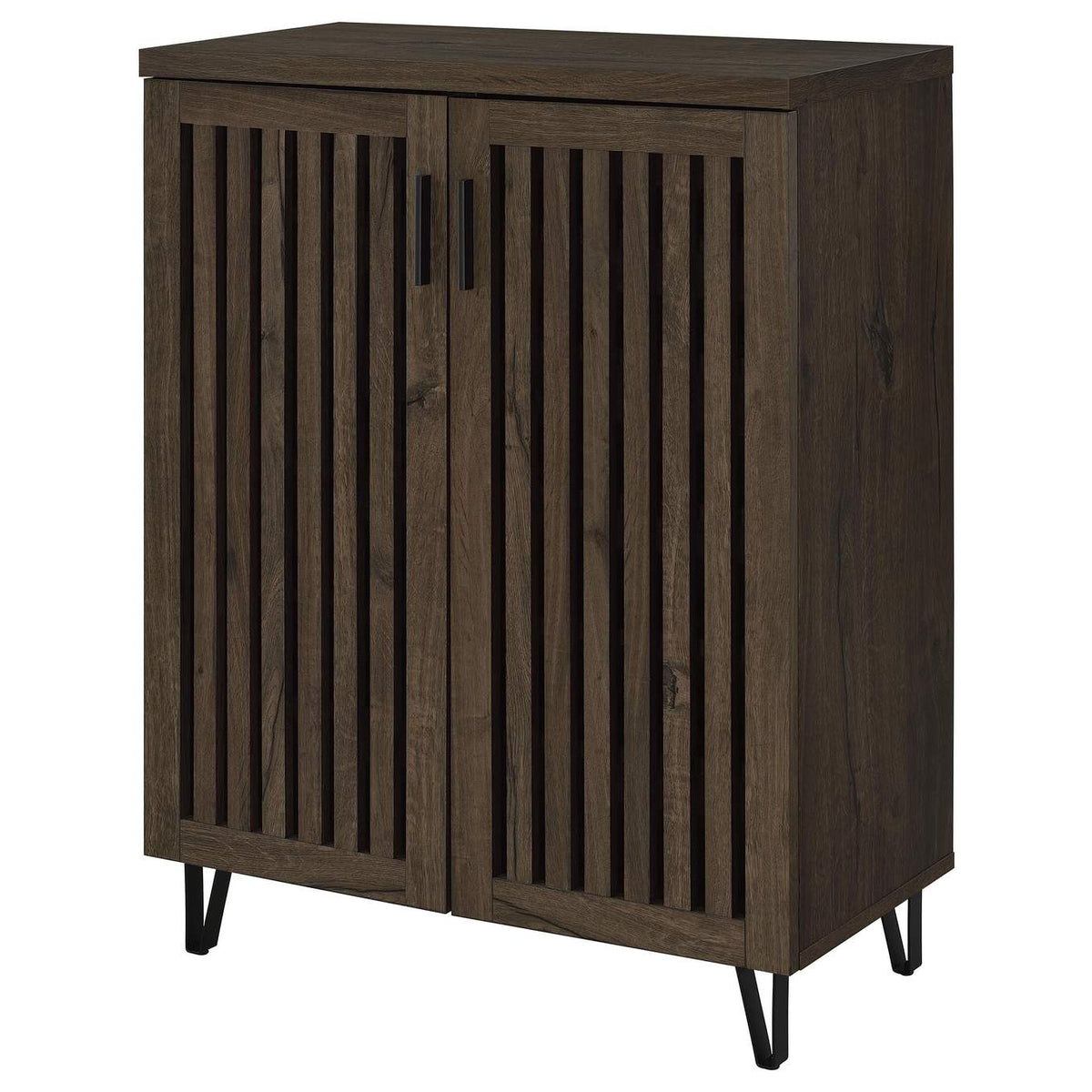 950423 Brixton 2-door Entryway Shoe Storage Cabinets Smoked Oak