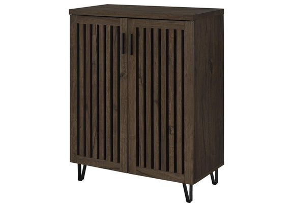 950423 Brixton 2-door Entryway Shoe Storage Cabinets Smoked Oak