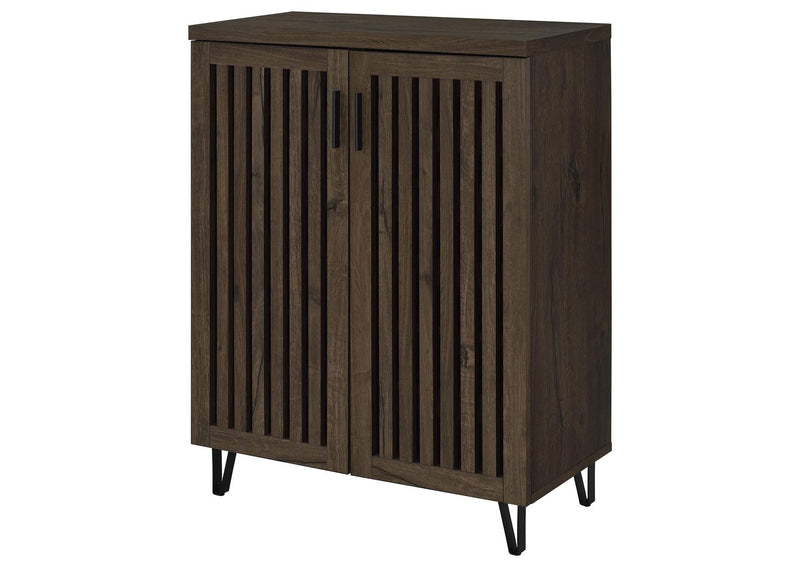 950423 Brixton 2-door Entryway Shoe Storage Cabinets Smoked Oak
