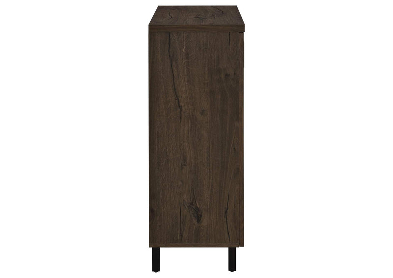 950423 Brixton 2-door Entryway Shoe Storage Cabinets Smoked Oak