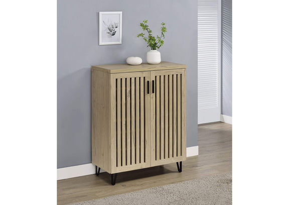 950424 Brixton 2-door Entryway Shoe Storage Cabinets White Oak
