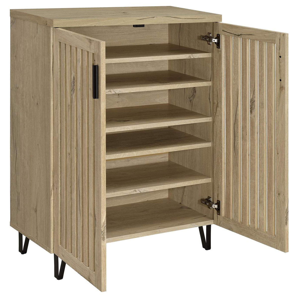 950424 Brixton 2-door Entryway Shoe Storage Cabinets White Oak