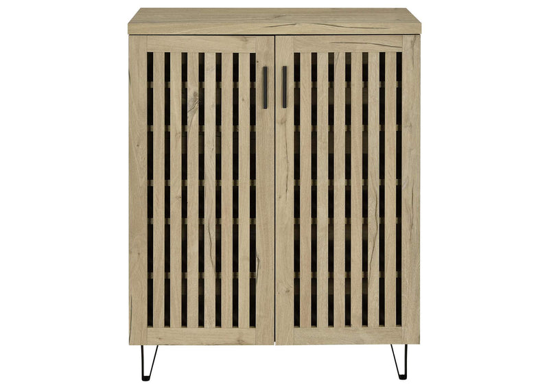 950424 Brixton 2-door Entryway Shoe Storage Cabinets White Oak