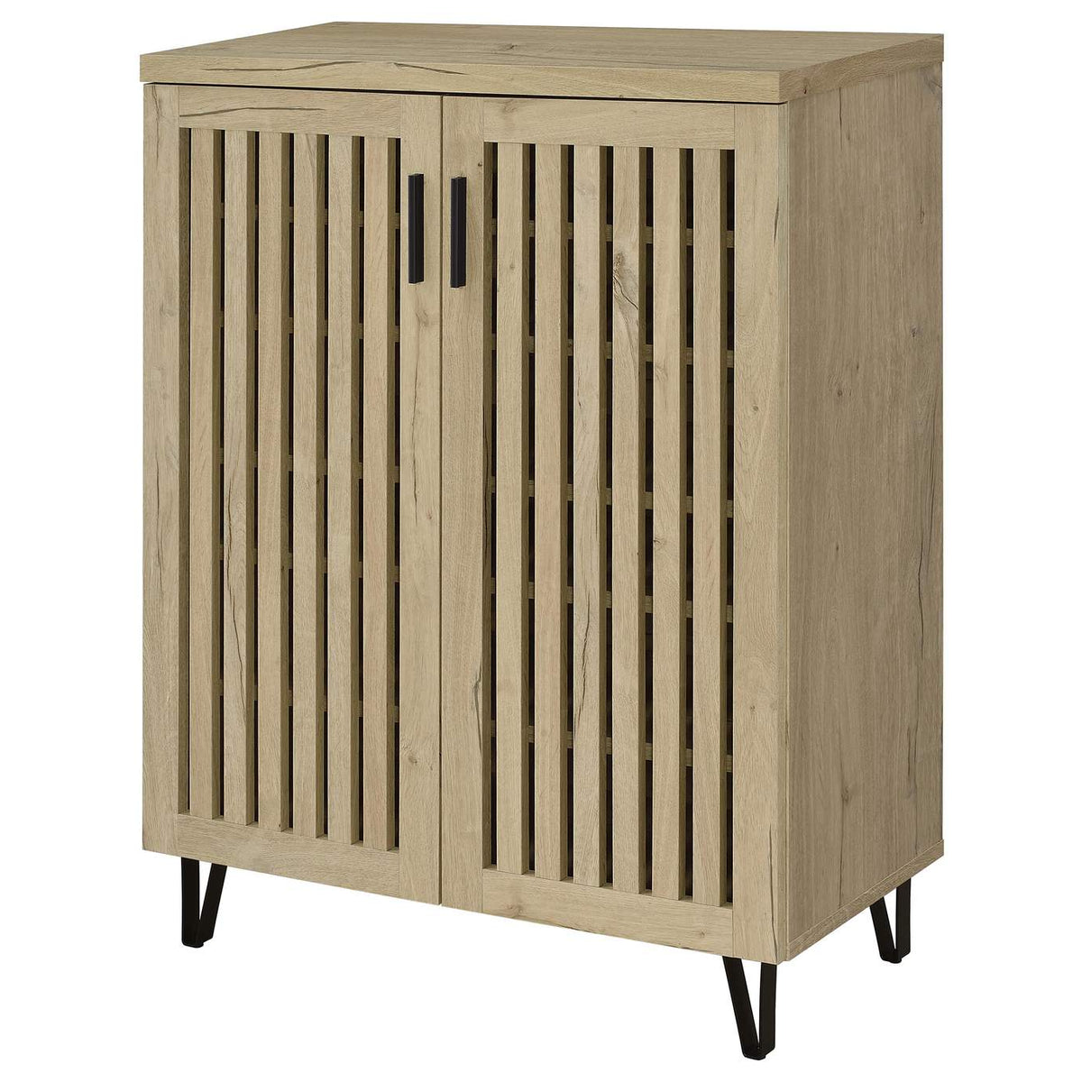 950424 Brixton 2-door Entryway Shoe Storage Cabinets White Oak